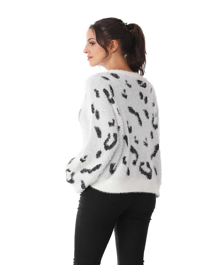 Women's Leopard Casual Loose Sweater