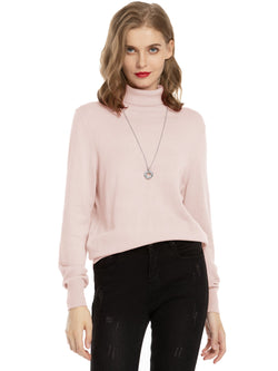 Lightweight Pullover Long Sleeve Turtleneck Sweater