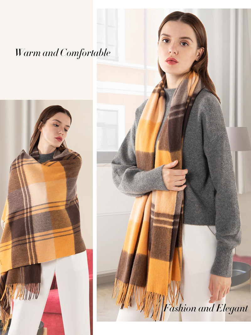 Woolen Bloom Winter Fringed Scarf Wool Shawl Wrap Blanket