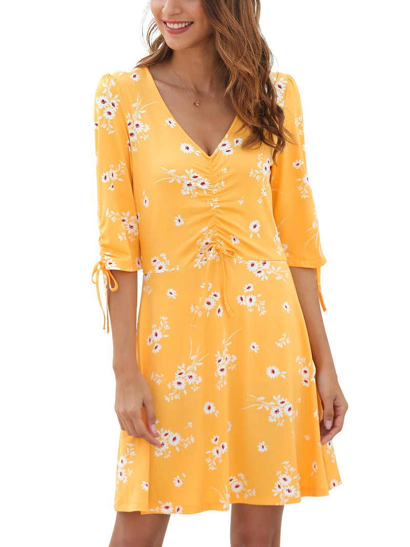 Buy Jaqqra Dresses for Women Summer Casual Floral Sleeveless Short Mini  Dress Hollow Out V-Neck Sundresses Floral Dress Online at desertcartINDIA