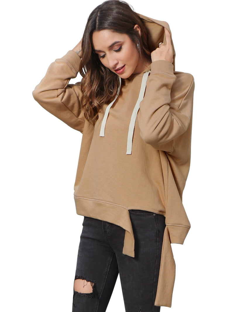 Solid Casual Pullover Hoodie