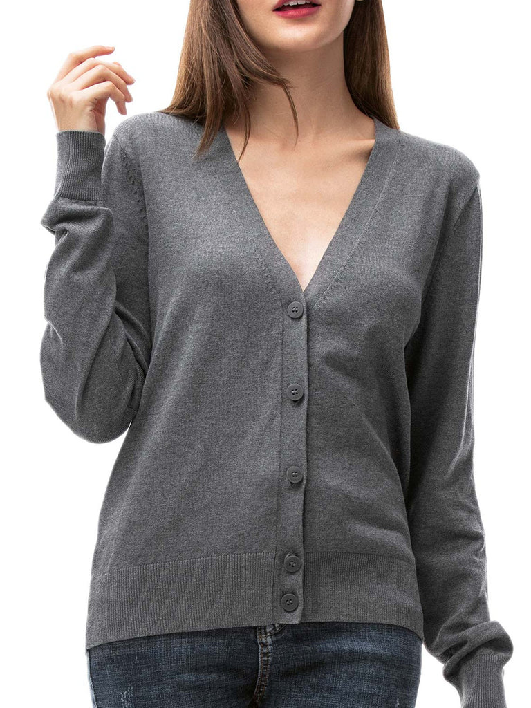 V neck cardigan clearance sweater